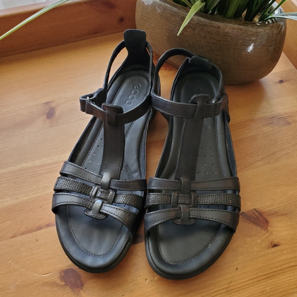 EUC 💥 ECCO FLASH T-STRAP SANDAL